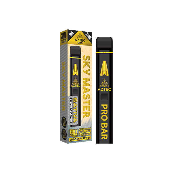 Aztec CBD 1800mg Pro Bar CBD Disposable Vape Device 2500 Puffs