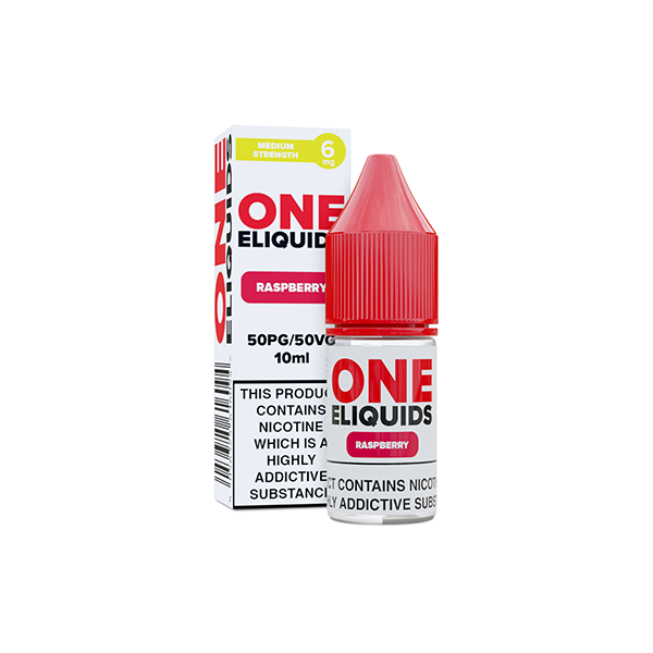 6mg One E-Liquids Flavoured Nicotine E-Liquid 10ml (50VG/50PG)